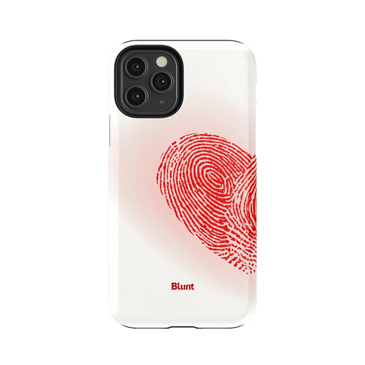 Heart Print White iPhone Case