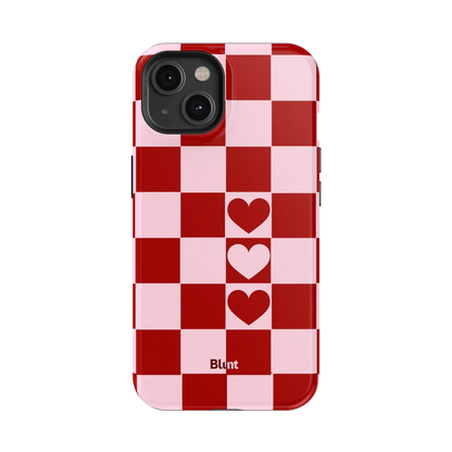 Checker Love iPhone Case