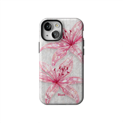 Pink-Floral-Luster-iphone-case-iPhone 13 Mini-1