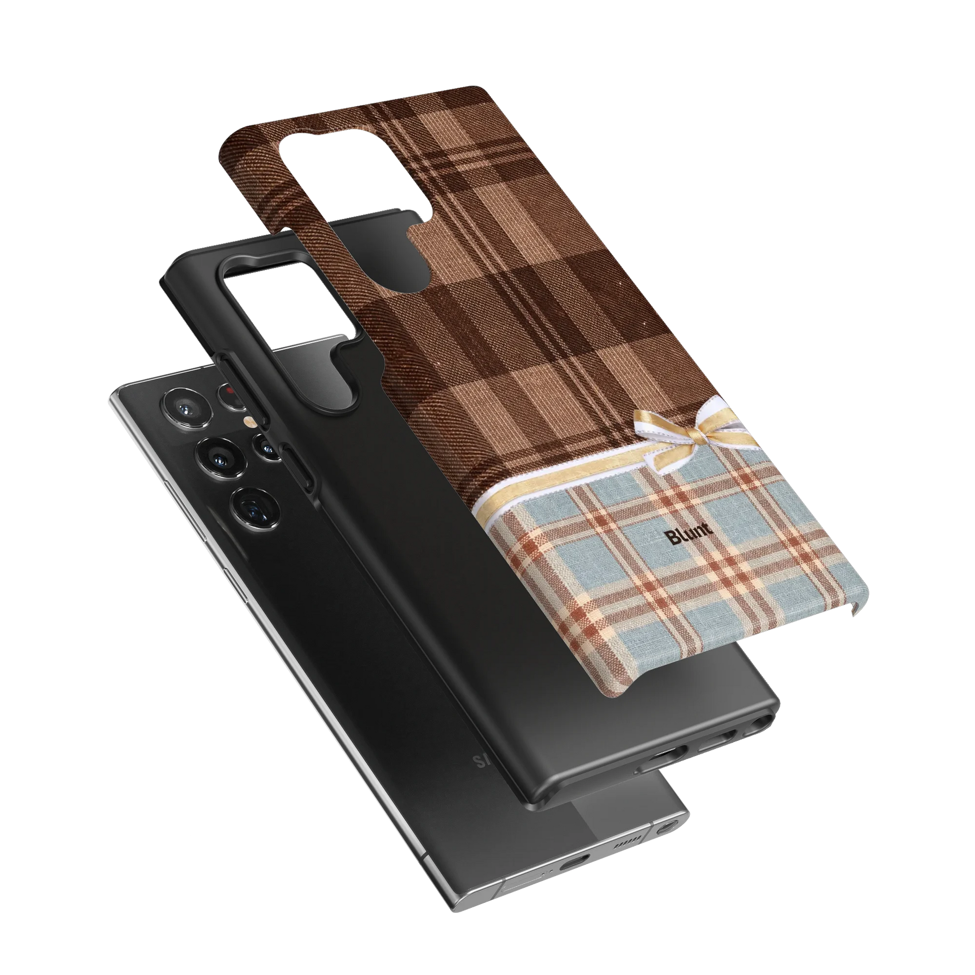 Mocha-Plaid-samsung-case-S22 Ultra-3