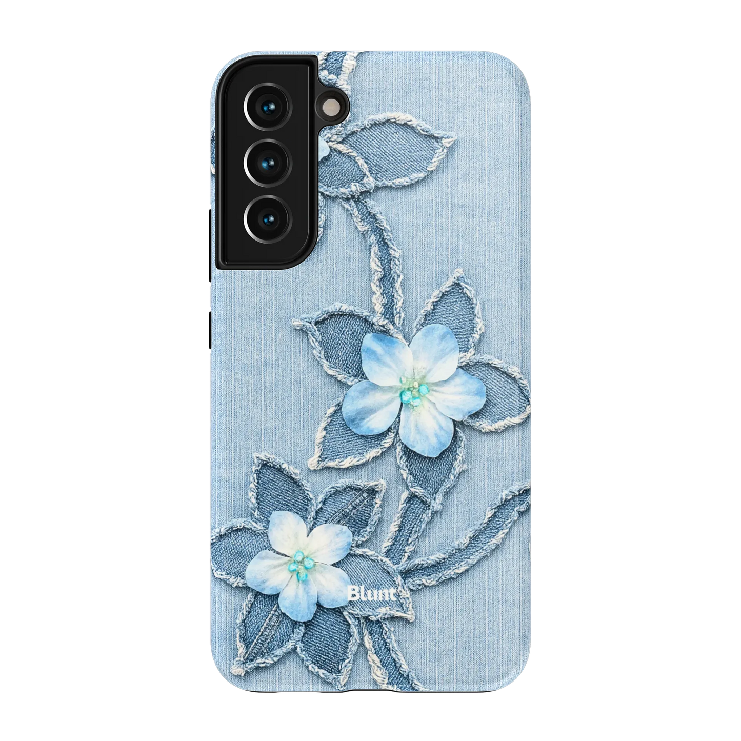 Denim Blue Bloom Samsung Case
