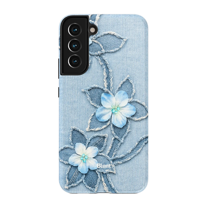 Denim Blue Bloom Samsung Case
