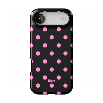Pink and Black Polka iPhone Case