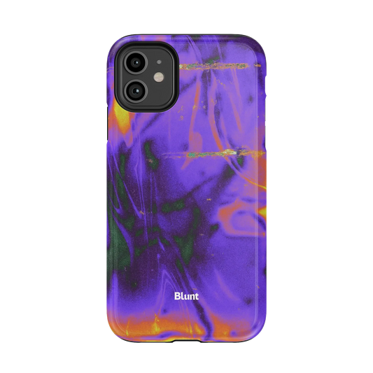 Violet Static iPhone Case