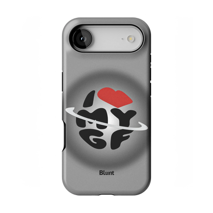 Grey Aura Girlfriend iPhone Case