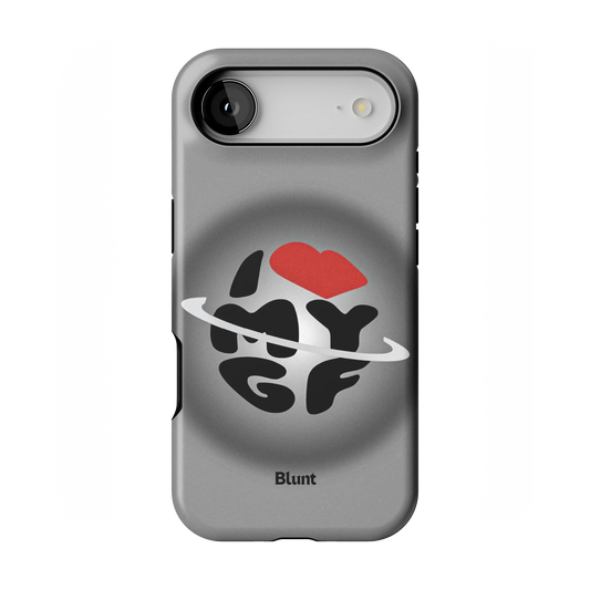 Grey Aura Girlfriend iPhone Case