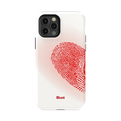 Heart Print White iPhone Case