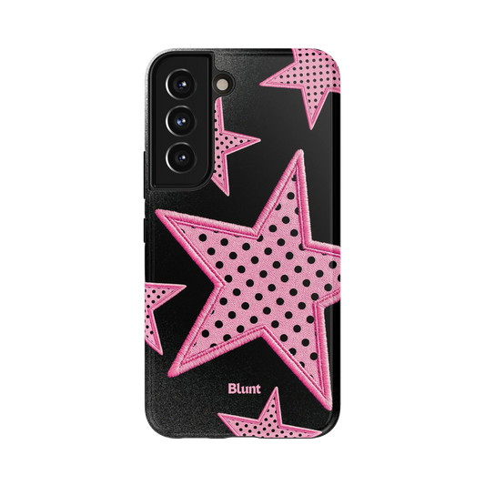 Midnight Pink Polka Star Samsung Case