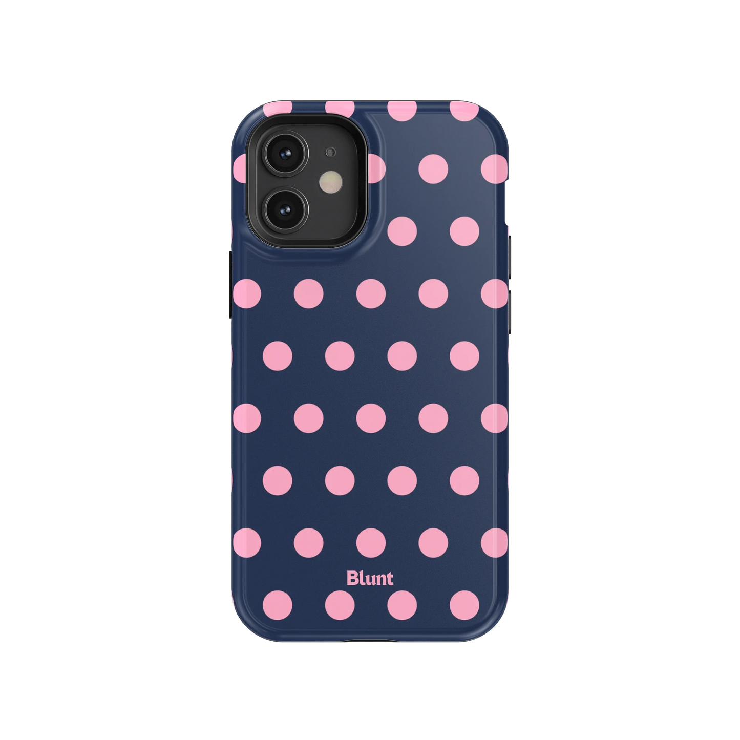 Navy Polka iPhone Case
