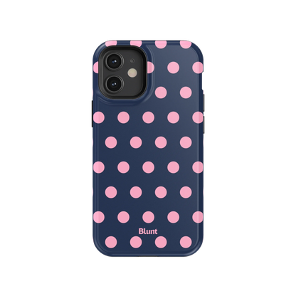 Navy Polka iPhone Case