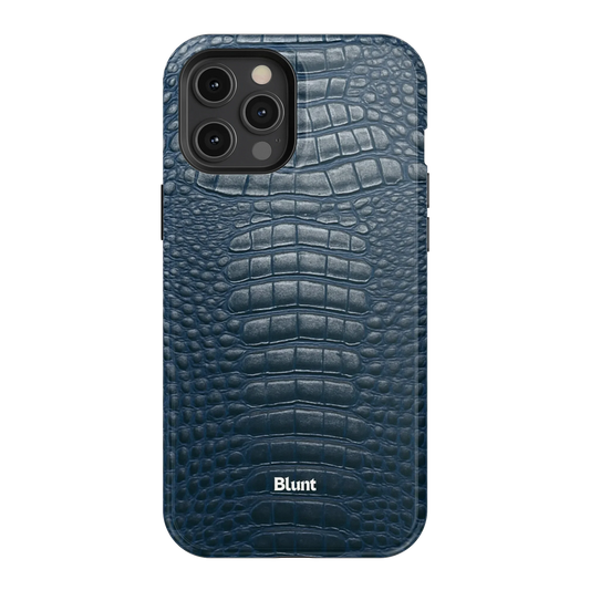 Navy Croc iPhone Case