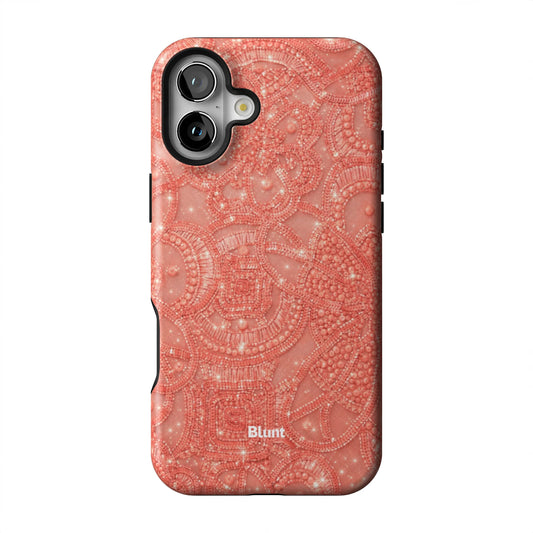 Coral-Glam-iphone-case-iPhone 16 Plus-1