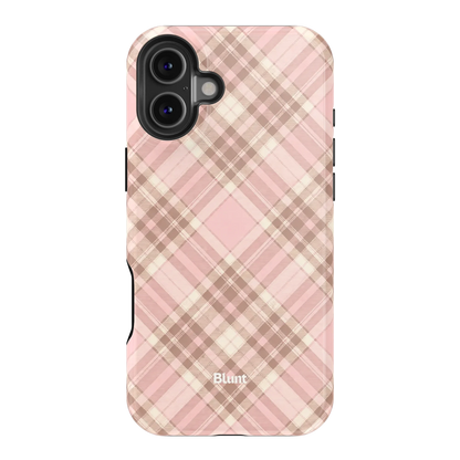 Blush Plaid iPhone Case