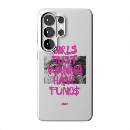 Fund$ White Samsung Case