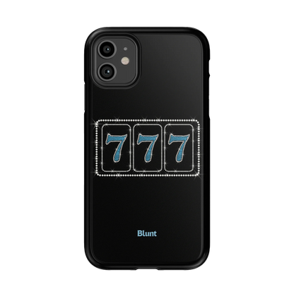 Blue Lucky 777 iPhone Case