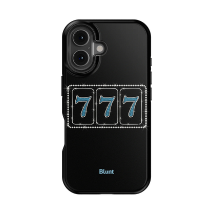 Blue Lucky 777 iPhone Case