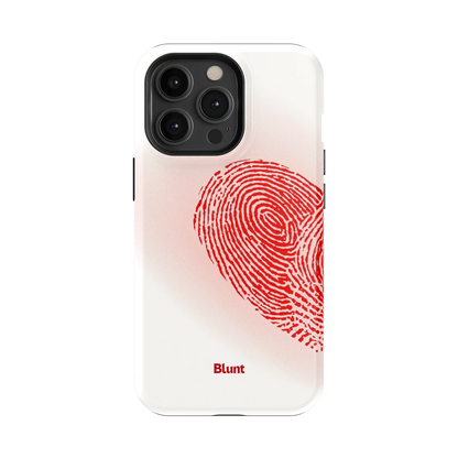 Heart Print White iPhone Case