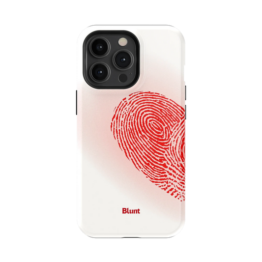 Heart Print White iPhone Case