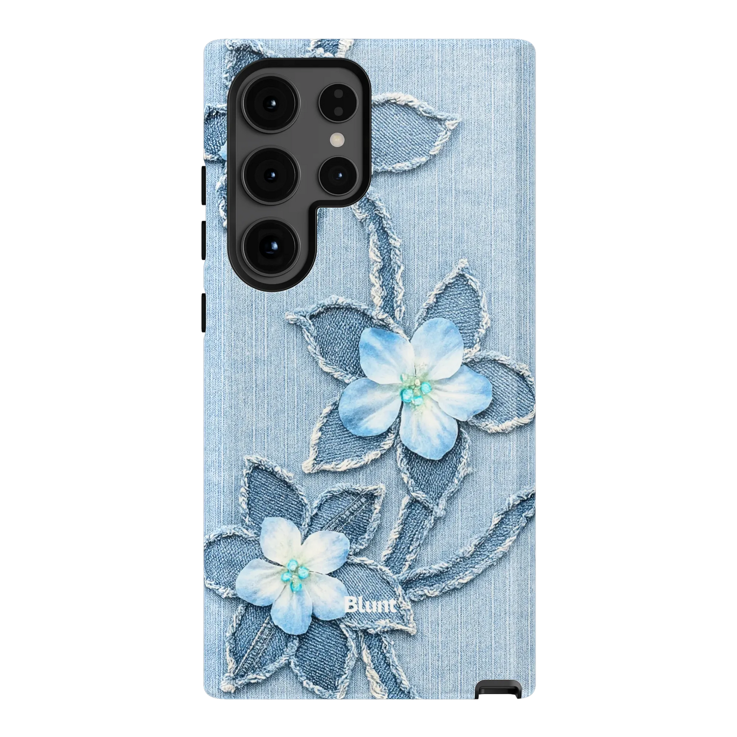 Denim Blue Bloom Samsung Case