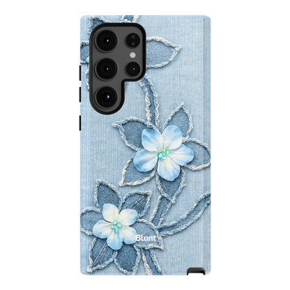 Denim Blue Bloom Samsung Case