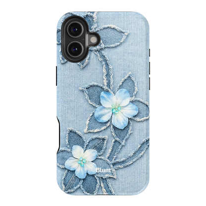 Denim Blue Bloom iPhone Case