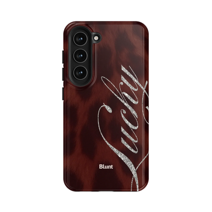 Brown Cheetah Lucky Samsung Case