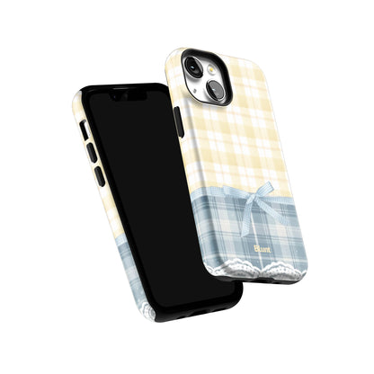 Blue-Lemonplaid-iphone-case-iPhone 13 Mini-5