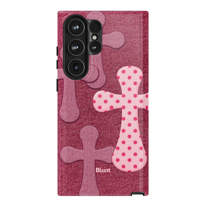 Pink-Polka-Patch-samsung-case-S23 Ultra-1