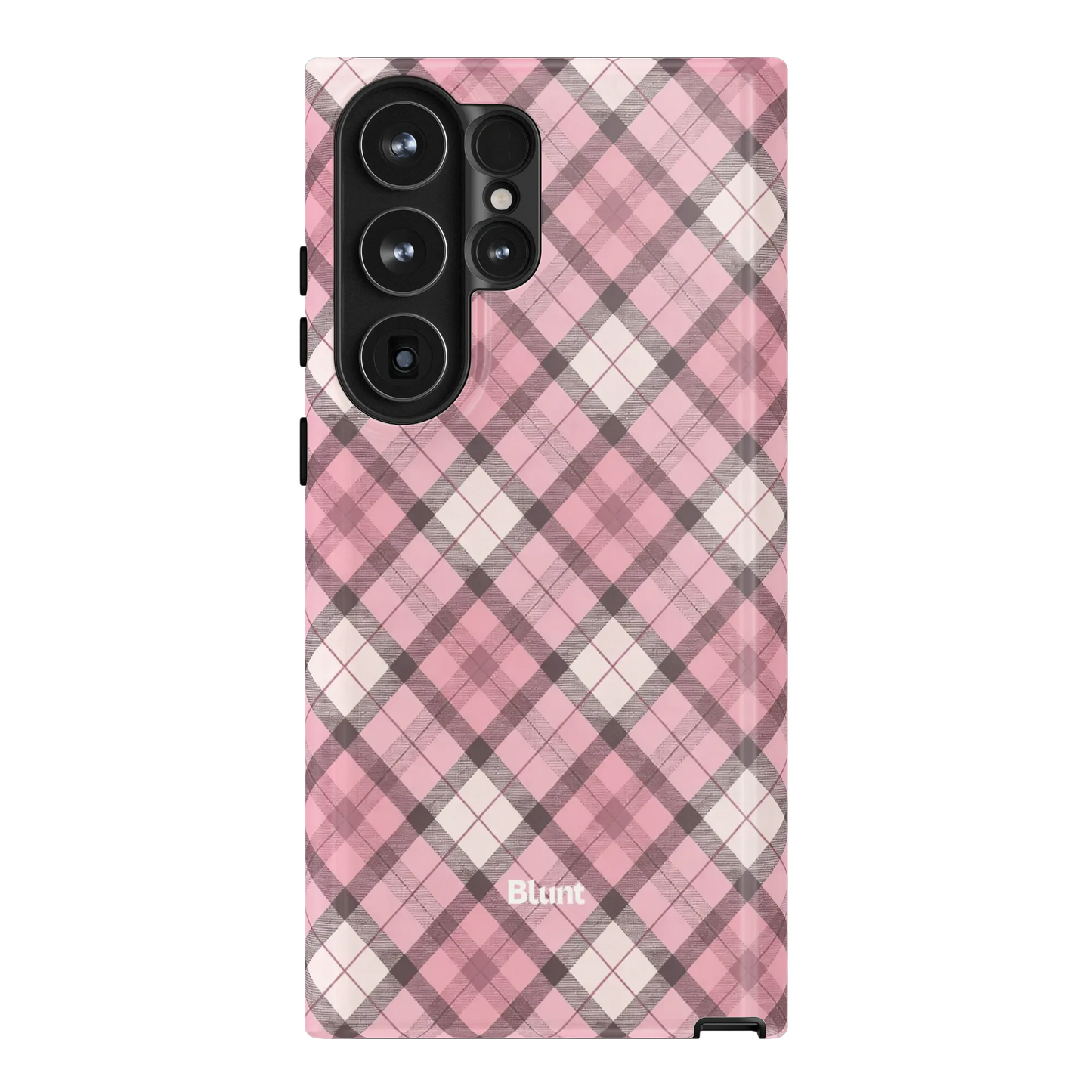 Pink Plaid Samsung Case