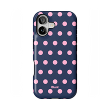 Navy Polka iPhone Case
