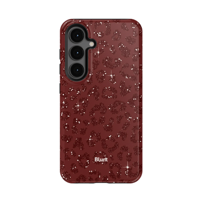 Burgundy Cheetah Print Samsung Case
