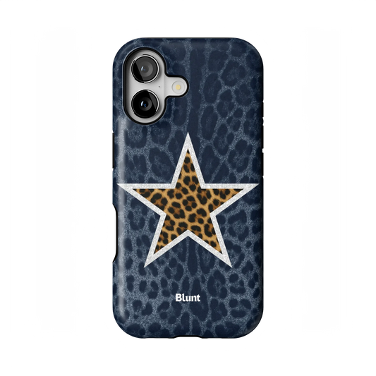 Denim Cheetah Star iPhone Case