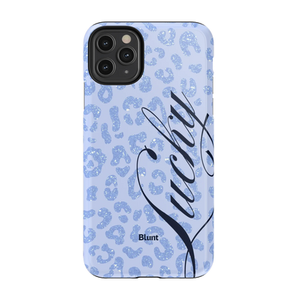 Blue Cheetah Lucky iPhone Case