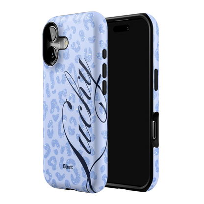 Blue Cheetah Lucky iPhone Case