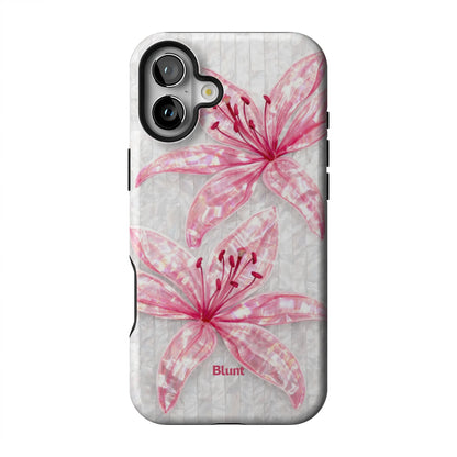 Pink-Floral-Luster-iphone-case-iPhone 16 Plus-1