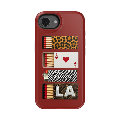 Burgundy Match iPhone Case