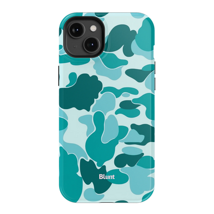 Aqua Camo iPhone Case