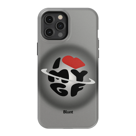 Grey Aura Girlfriend iPhone Case