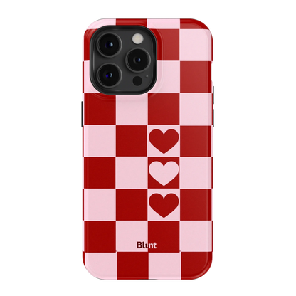 Checker Love iPhone Case