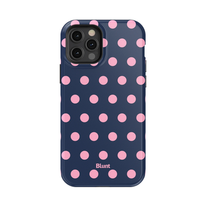 Navy Polka iPhone Case