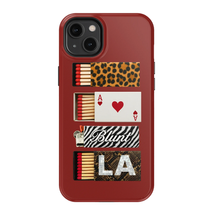 Burgundy Match iPhone Case