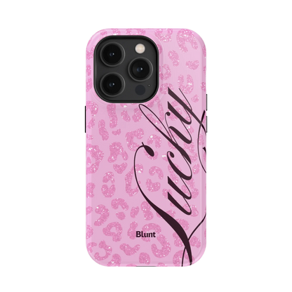 Pink Cheetah Lucky iPhone Case