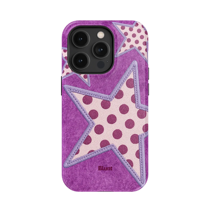 Lilac Crush Polka Star iPhone Case