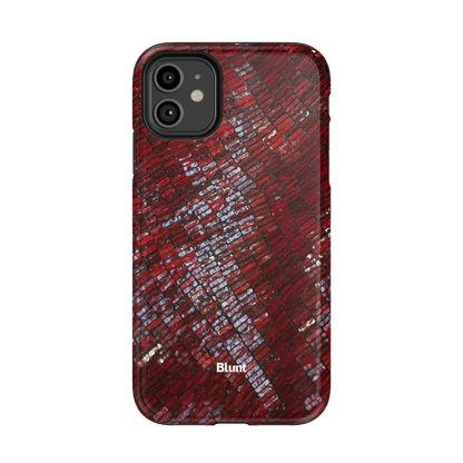 Crimson Scale iPhone Case