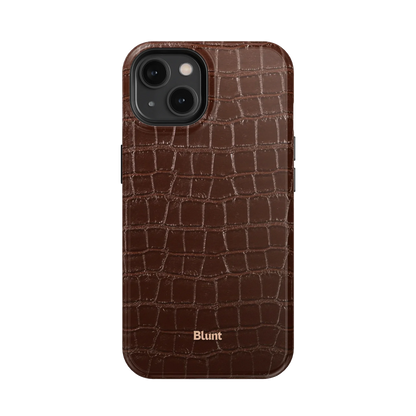 Chestnut Croc iPhone Case