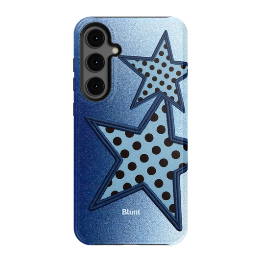 Blue Polka Star Samsung Case