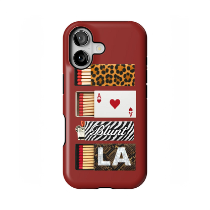 Burgundy Match iPhone Case
