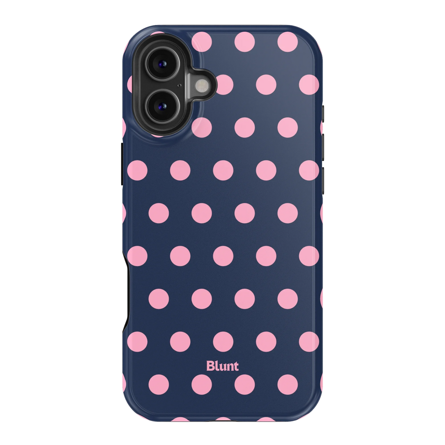 Navy Polka iPhone Case