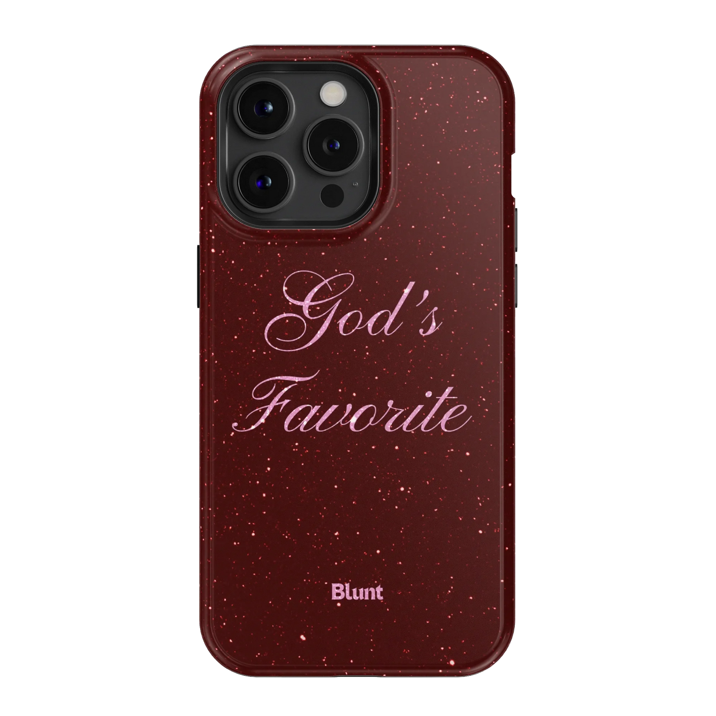 Gods Favorite Burgundy iPhone Case