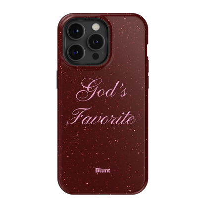 Gods Favorite Burgundy iPhone Case